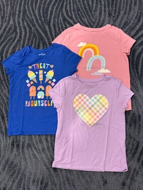 Cat & Jack girls lot of 3 t shirts